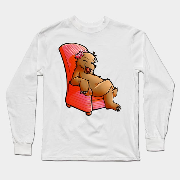 SugarTitsBear Wink Long Sleeve T-Shirt by SugarTitsBear